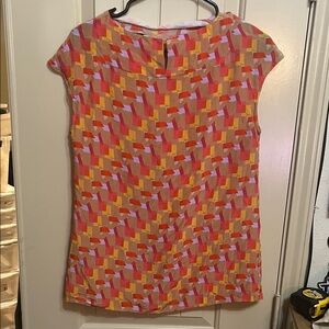 Vibrant Orange and Red Women's Size 42 (XL) Blouse
